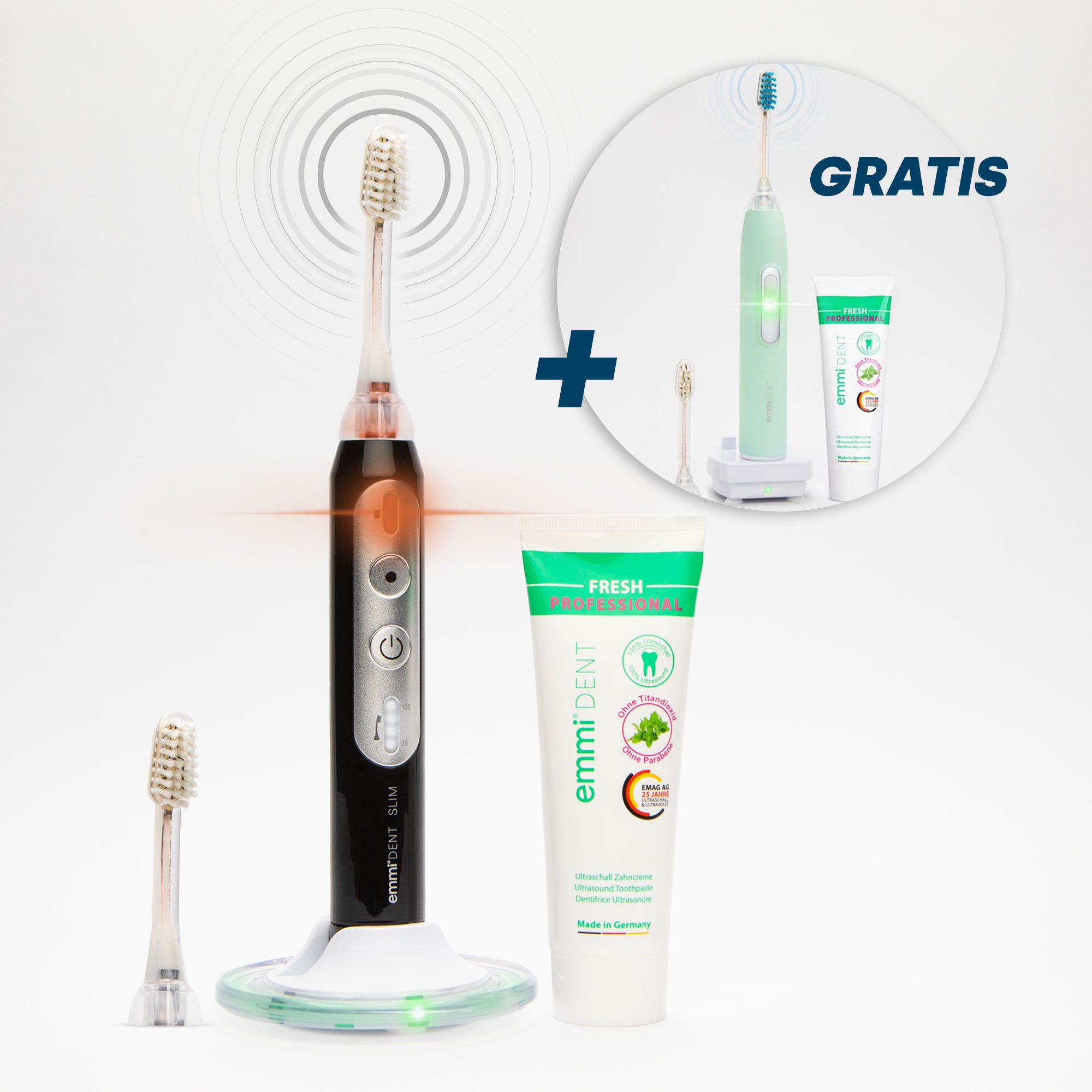 Ultraschallzahnbürste Slim + GRATIS Metallic
